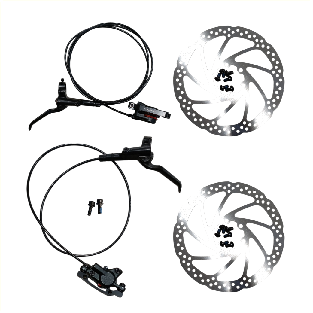 Scheibenbremsensatz, Kabellänge rechts 2000 mm und links 1000 mm.