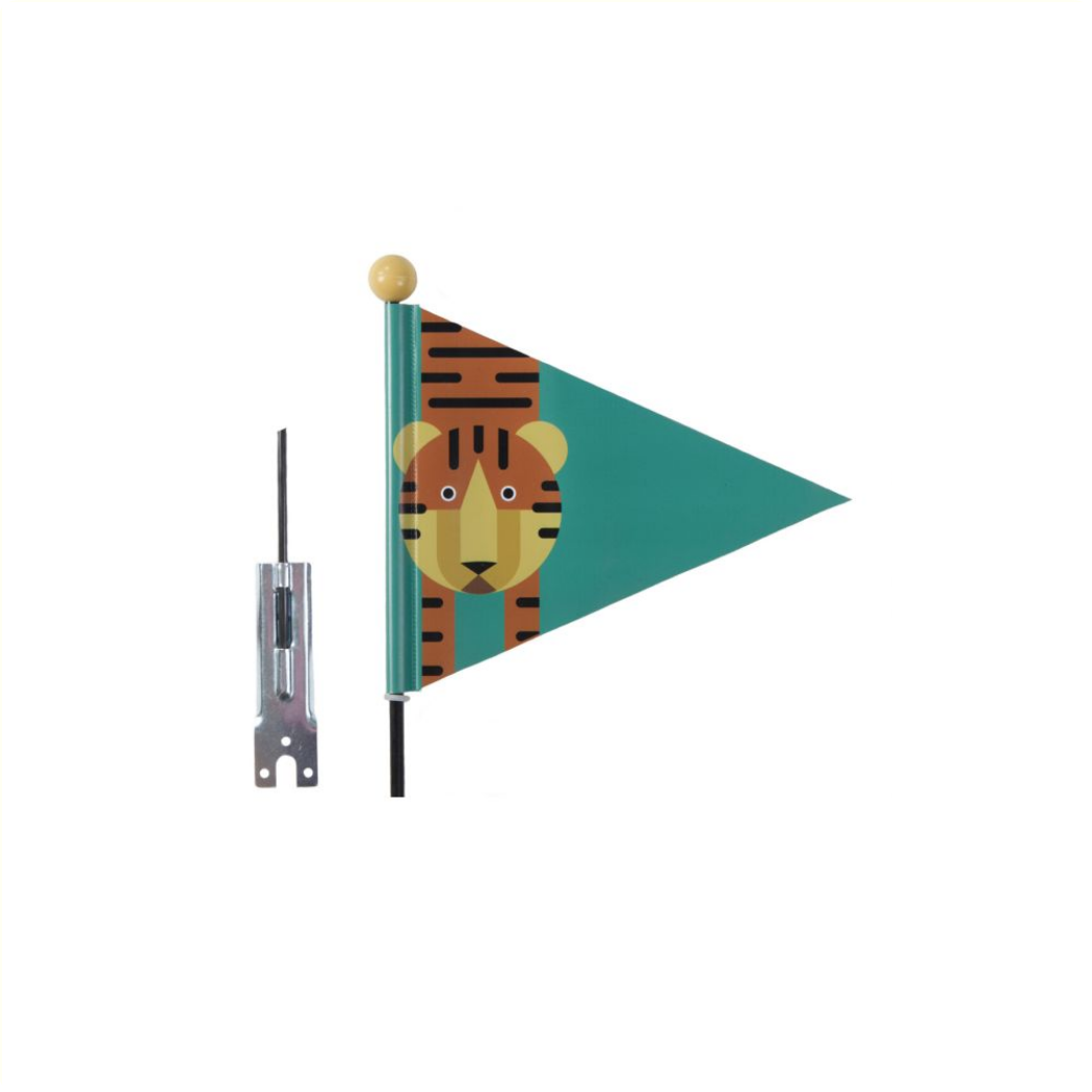 PexKids Fahrradfahne Tiger. Teilbar