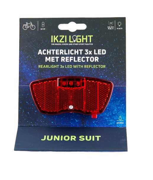 IkziLight Rücklichtträger Junior 3xLED inklusive Reflektor