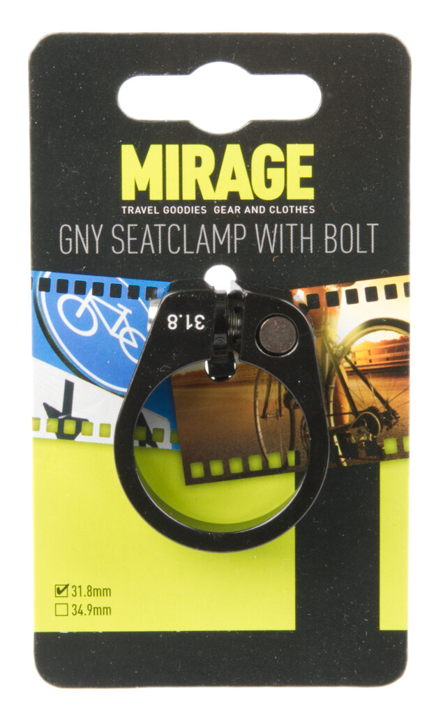 Mirage Sattelstützenklemme GNY mit Schraube, ø31,8 mm, schwarz