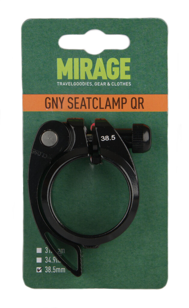 Mirage Sattelstützenklemme GNY mit Schnellspanner, ø38,5 mm, schwarz