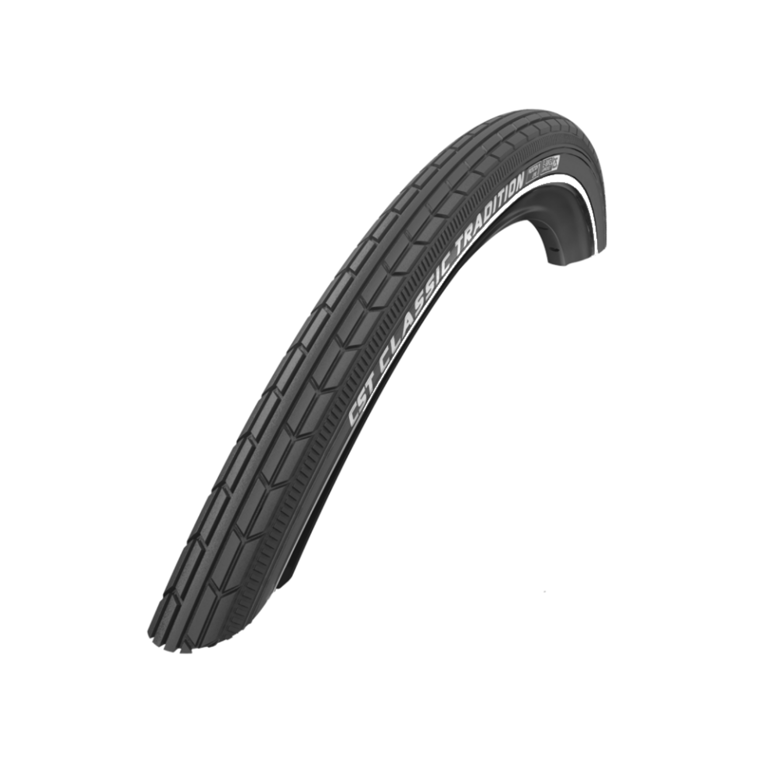 CST-Reifen Schwarz mit weißer Linie (keine Reflexion) 28x½, ETRTO 40-635
