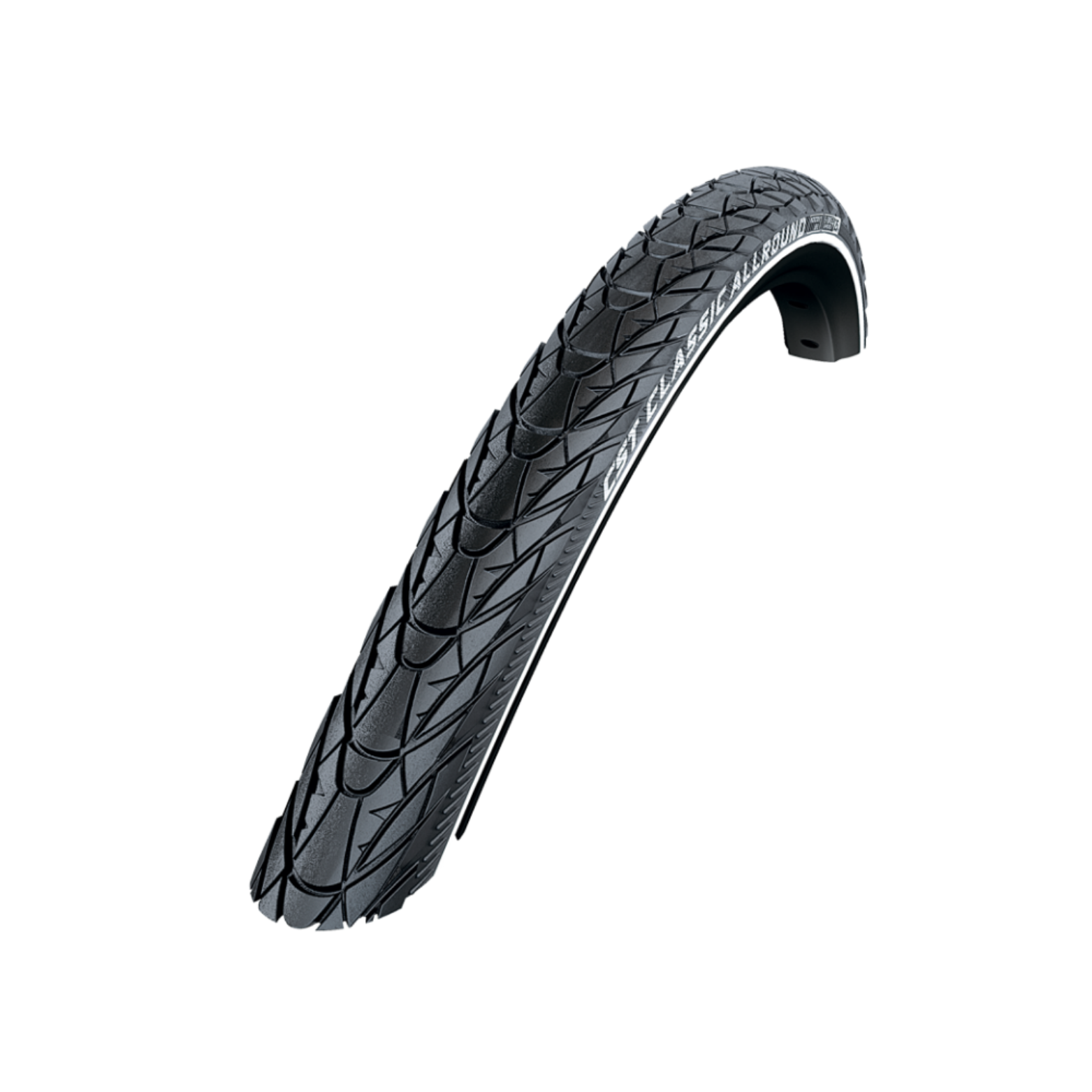 CST Classic Allround (1 mm Pannenschutz) Schwarz mit Reflexion.  28x1 5/8x1 3/8, ETRTO 37-622 (50 km/h E-Bike zugelassen)