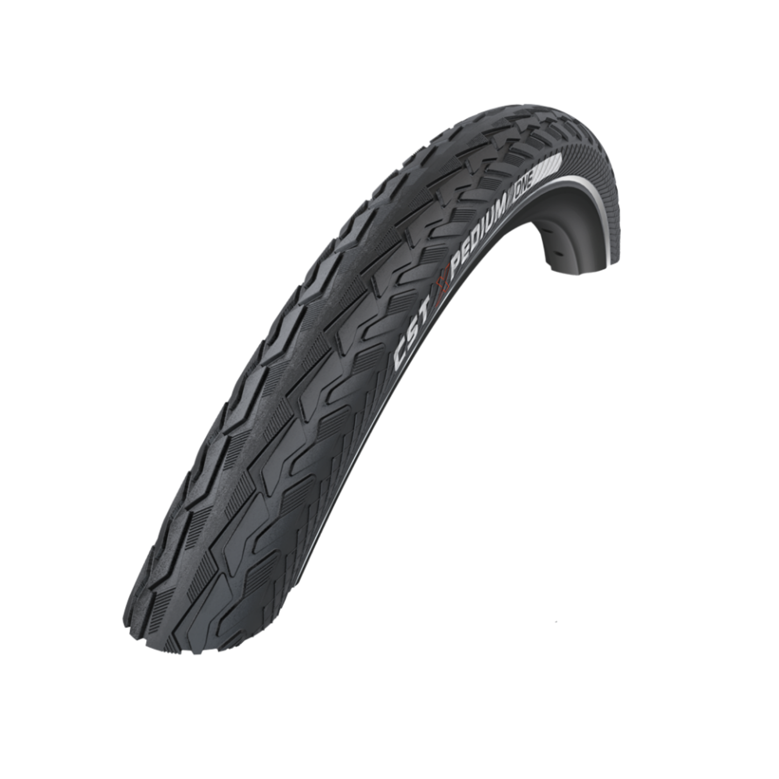 CST Xpedium One (1 mm Pannenschutz), schwarz mit Reflexion. 28x1,50, ETRTO 40-622