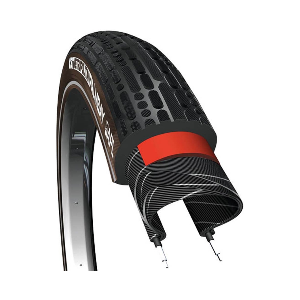 CST Palmbay (1 mm Pannenschutz) Schutzstufe 1 Schwarz/Braun mit Reflexion. 28x2,0, ETRTO 50-622