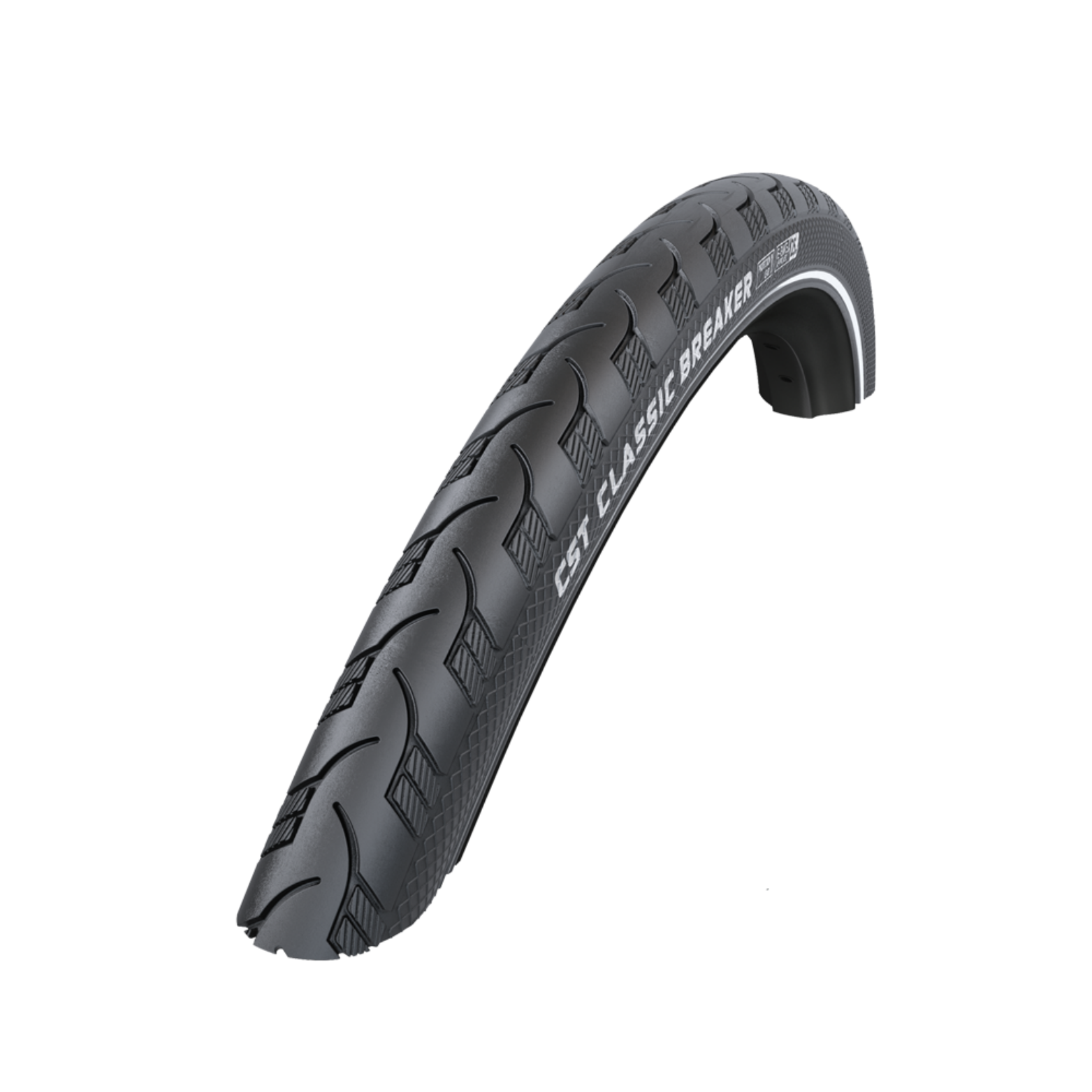 CST Classic Breaker (1 mm Pannenschutz), schwarz mit Reflexion. 26x1 3/8, ETRTO 37-590