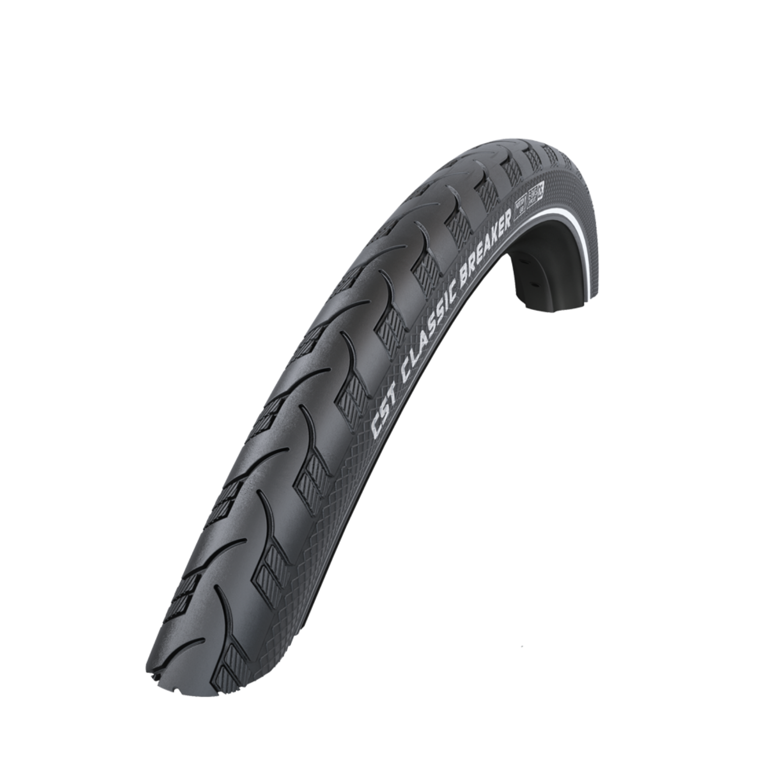 CST Classic Breaker (1 mm Pannenschutz) Schwarz mit seitlicher Reflexion.  28x1½ ETRTO 40-635