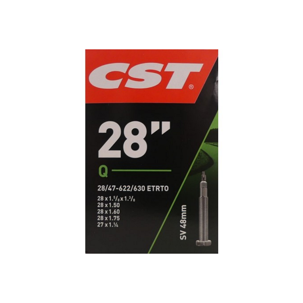 CST Schlauch 28 x 1 5/8 x 1 3/8 ETRTO 28/47-622-630, Ventil: Presta/Französisch 48 mm