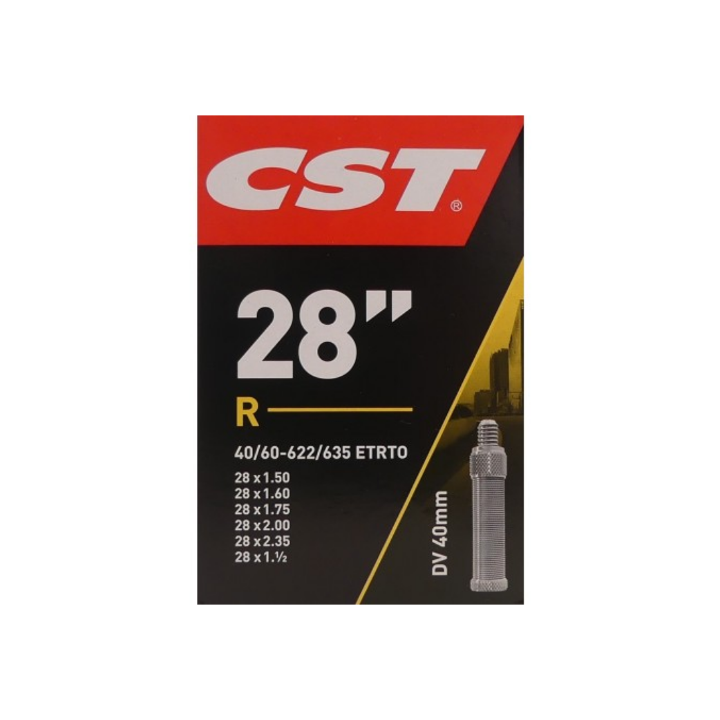 CST-Innenrohr 28 x 1 1/2 – 28 x 1,5/2,35 ETRTO 40/60 – 622/635 (passend für alle), Ventil: Dunlop Blitz/Holland 40 mm