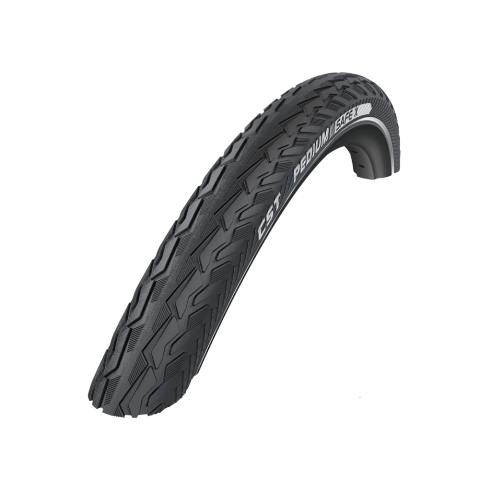 CST Xpedium Safe (3 mm Pannenschutz), schwarz mit Reflexion. 28x1,75, ETRTO 47-622