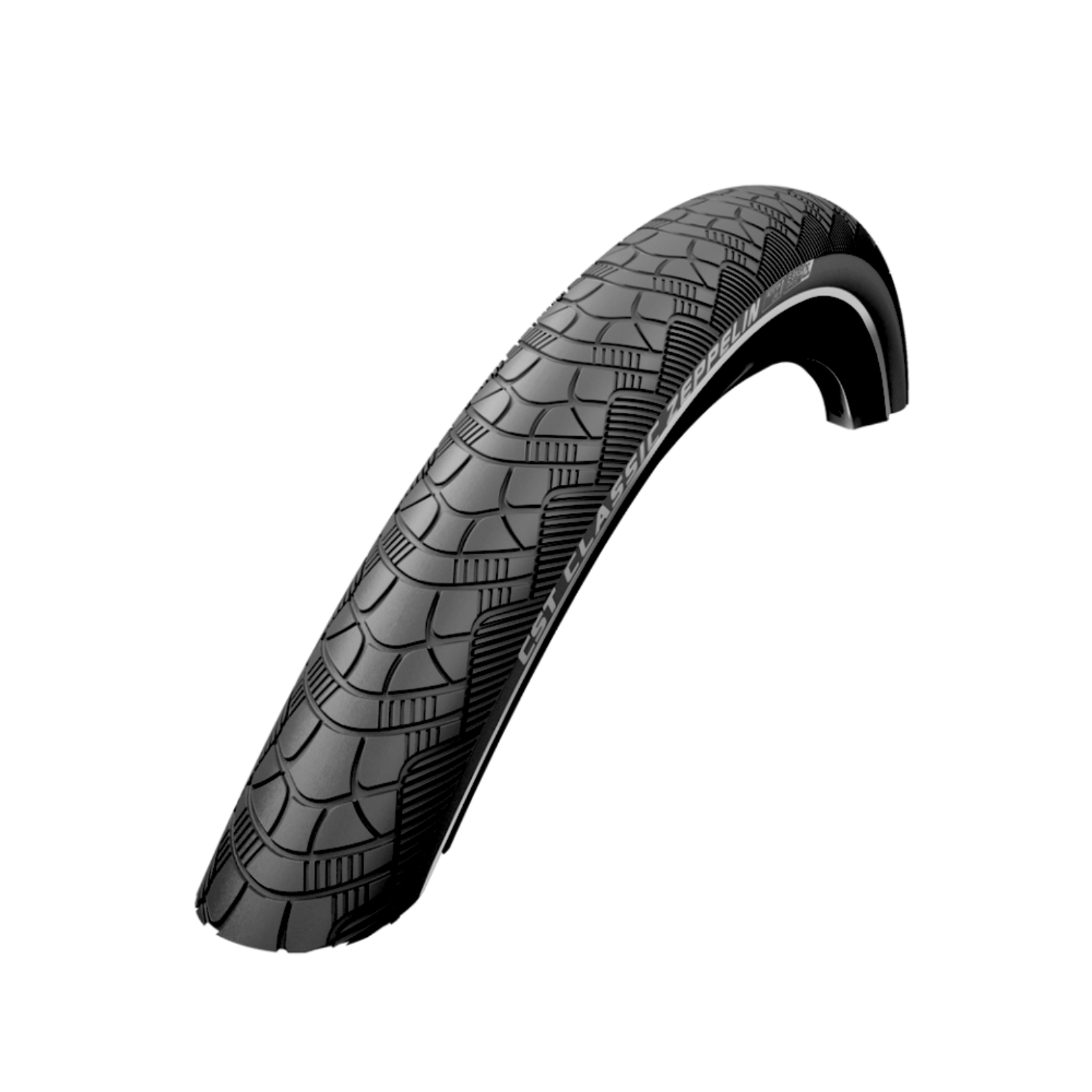 CST Zeppelin (1 mm Pannenschutz), schwarz mit Reflexion. 28x1,75, ETRTO 47-622