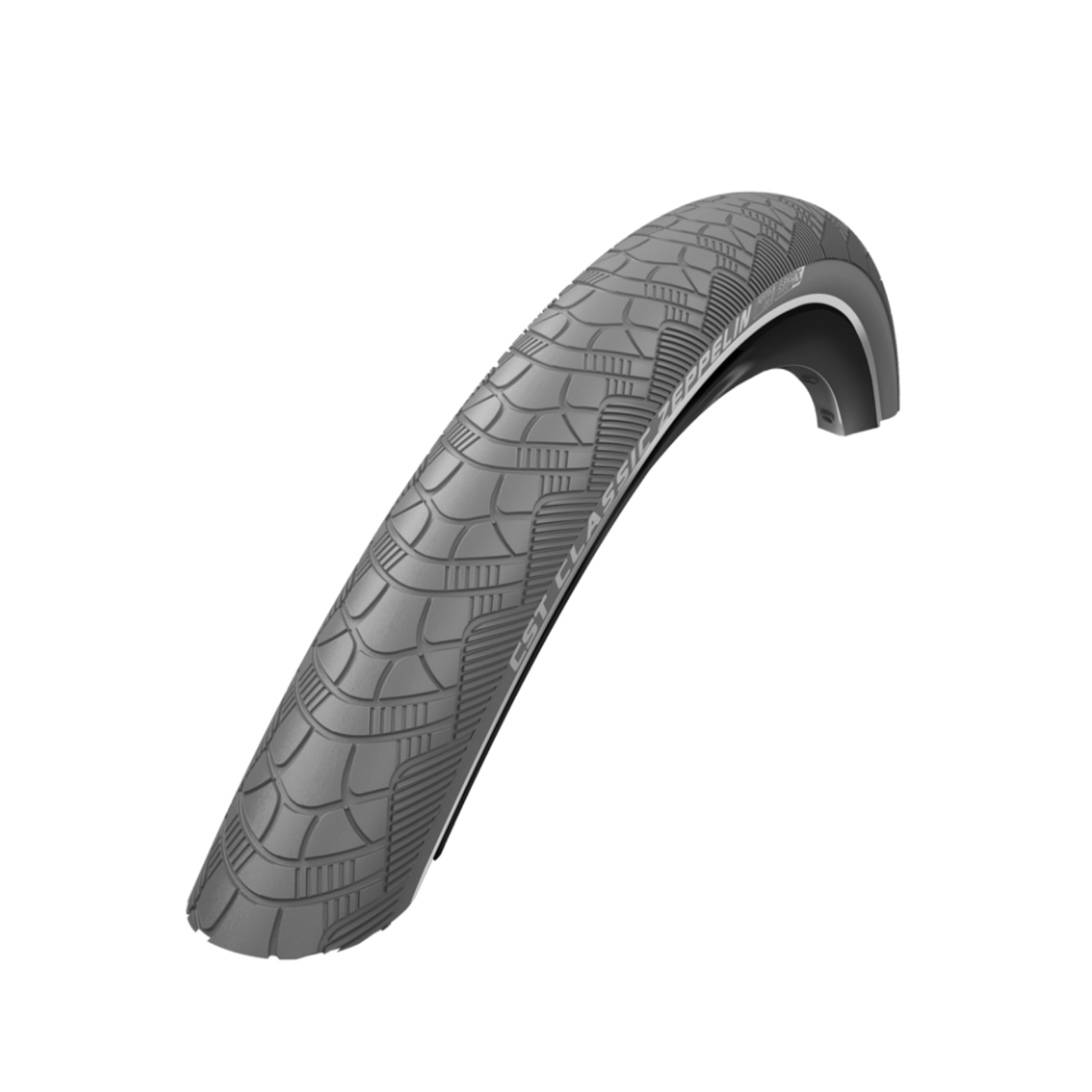 CST Zeppelin (1 mm Pannenschutz) Grau mit Reflexion. 28x1,75, ETRTO 47-622