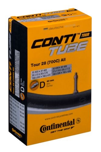 Continental Tour 28 All Schlauch, 28x1 5/8x1 3/8, ETRTO 32/47-622. 32/42-630/635. 40 mm niederländisches Ventil