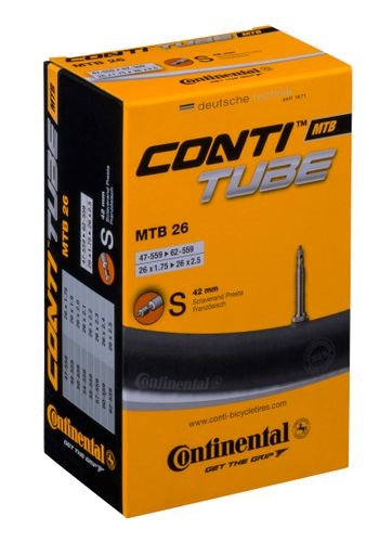 Continental MTB 26 Schlauch, 26 x 1,75/2,5, ETRTO 47/62-559, 42 mm Französisch/Sclaverand-Ventil