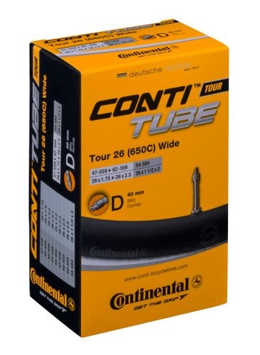 Continental Tour 26 Wide Schlauch, 26x1,75/2,5, ETRTO 47/62-559. 54-584 40 mm niederländisches Ventil