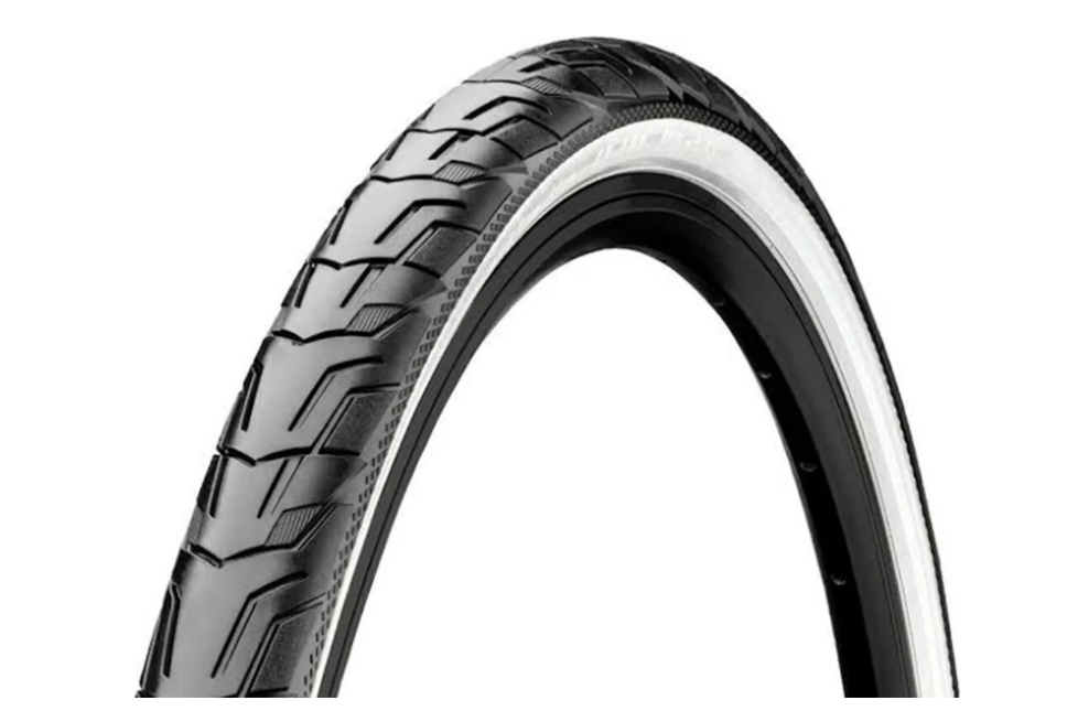 Continental Ride City Außenreifen, schwarz/weiß mit Reflektoren, 28x1.60, ETRTO 42-622 (25 km/h E-Bike-zugelassen)
