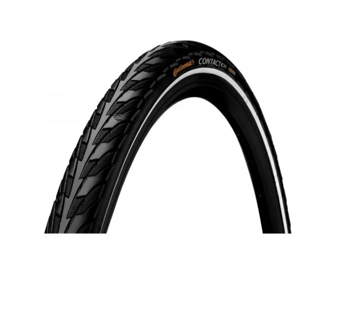 Continental Contact Reifen, Schwarz mit Reflektoren, 28x1 5/8x1 3/8, ETRTO 37-622 (25 km/h E-Bike-Zulassung)