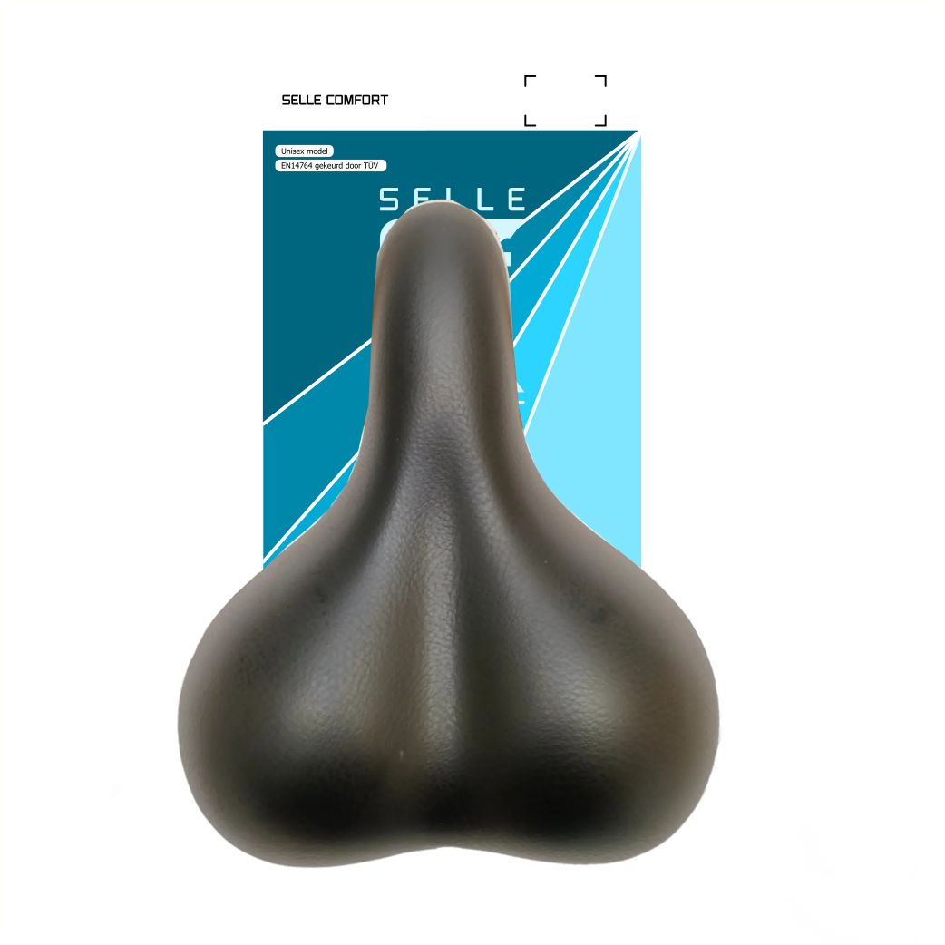 Selle Comfort Sattel City schwarz, ohne Gurt.