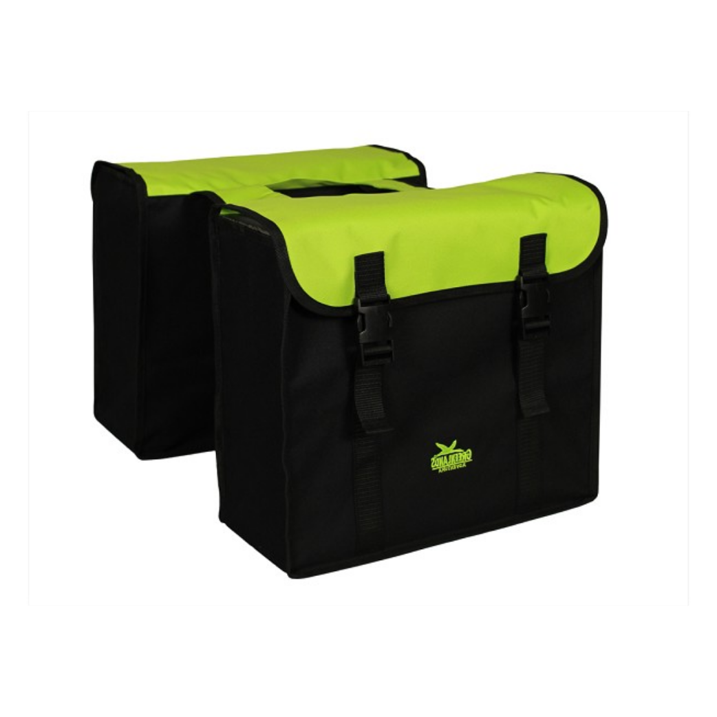 Greenlands Doppeltasche, Schwarz-Limette