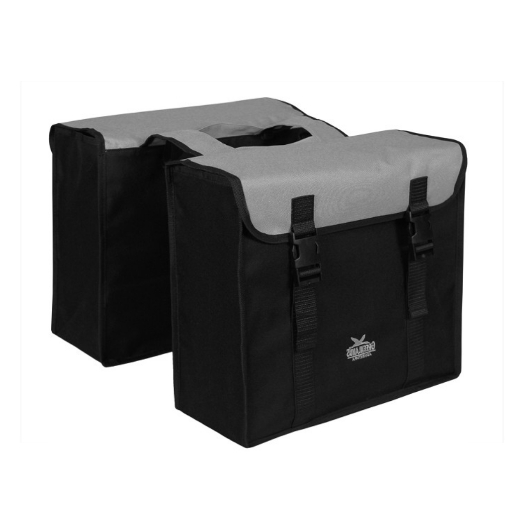 Greenlands Doppeltasche, schwarz-grau