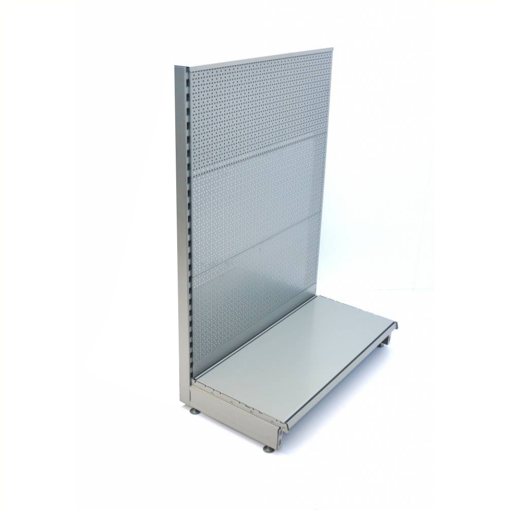 Regalwand Gondel 1 Meter breit (freistehend)
141x8x3 cm, Fußtiefe 37/16cm
