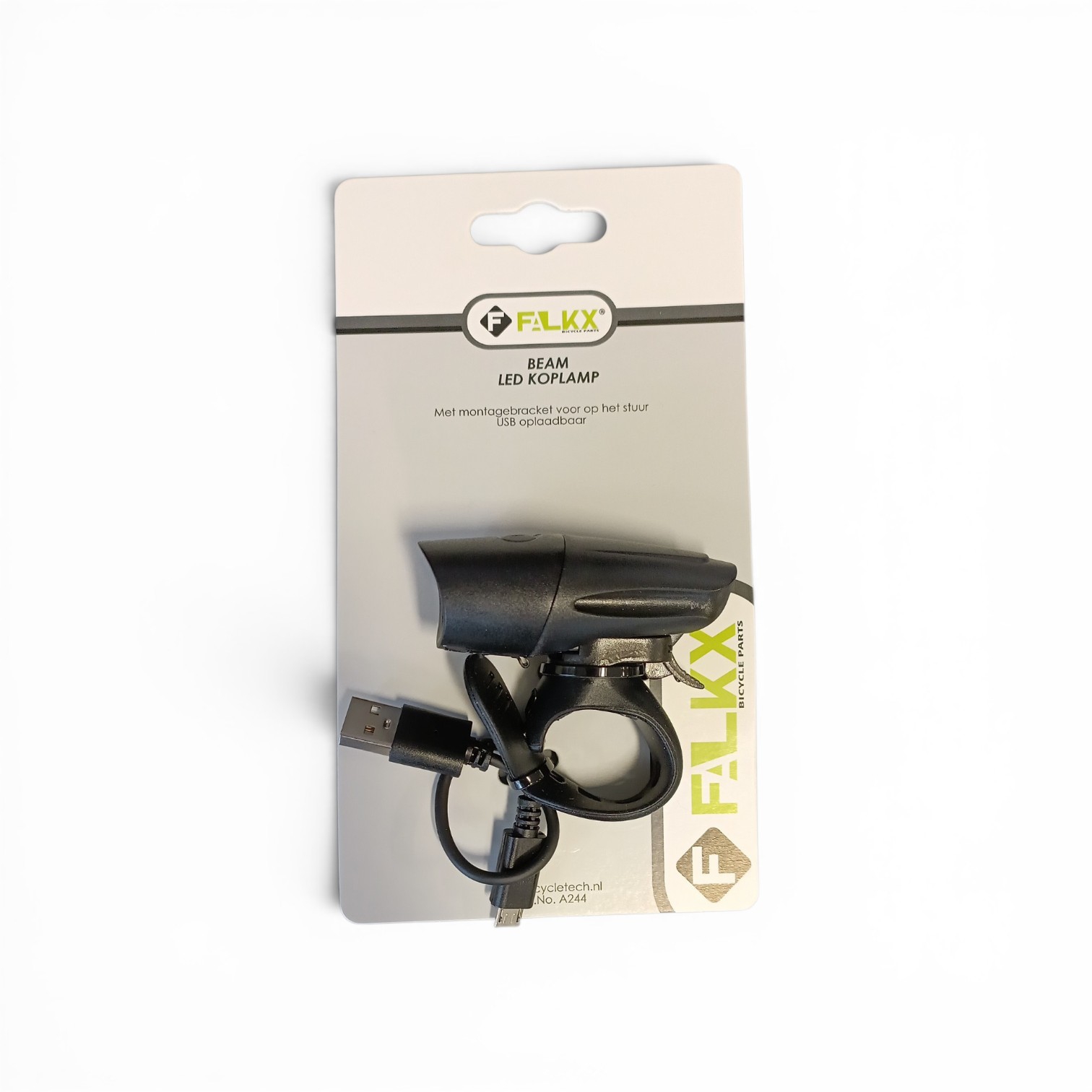 FALKX Fahrradscheinwerfer, USB-aufladbar, inklusive Lenkerhalterung