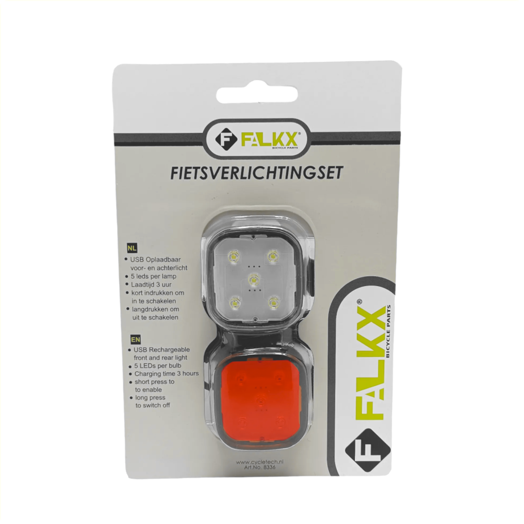 FALKX LED Silikon-Beleuchtungsset schwarz Batterie