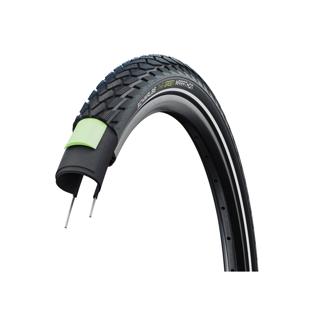 Schwalbe Marathon (Greenguard 3 mm Pannenschutz), Schwarz mit Reflexion, 26 x 1,75 ETRTO 47-559