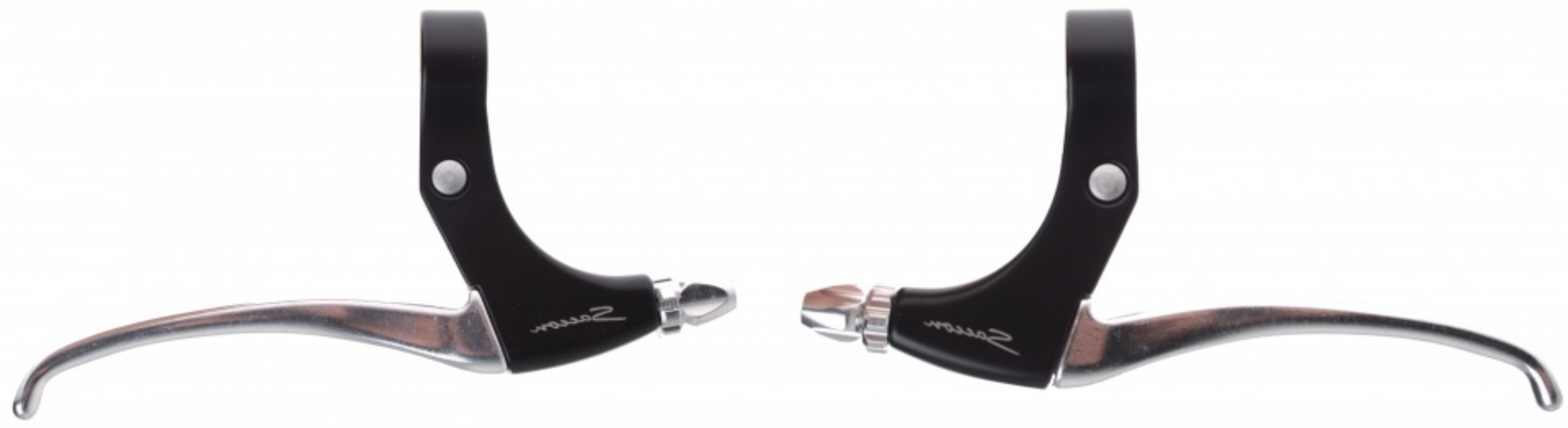 Saccon Bremshebelset, Aluminium. geeignet für Rollenbremse. schwarzes Silber