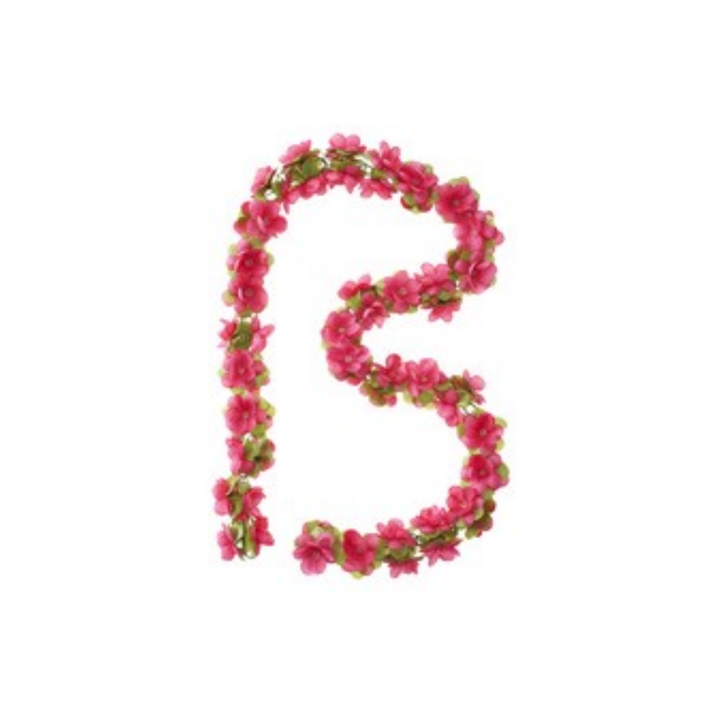 Basil Flower Girlande Blumenschnur Fuchsia