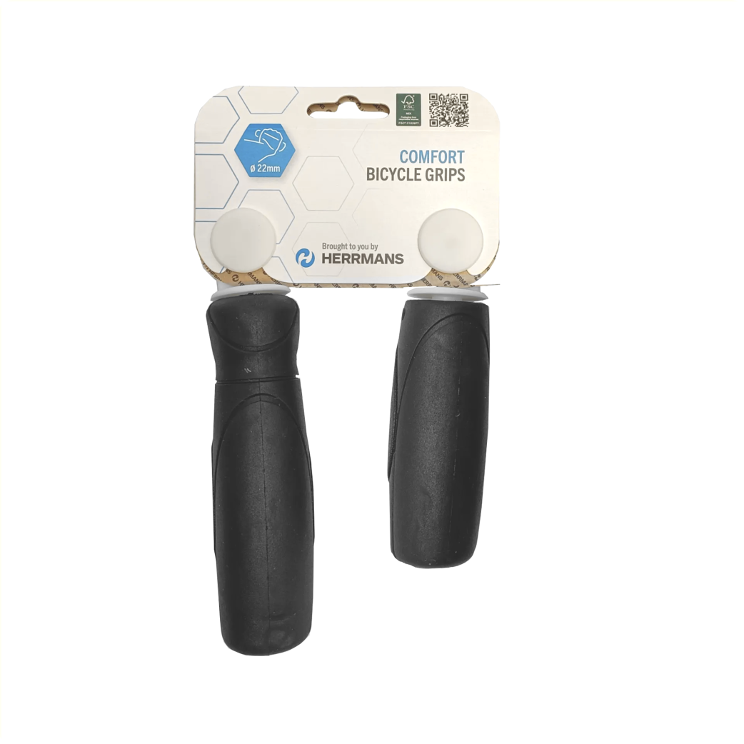 Herrmans Griffe Grip Ergo, schwarz. Länge: 120/90 mm
