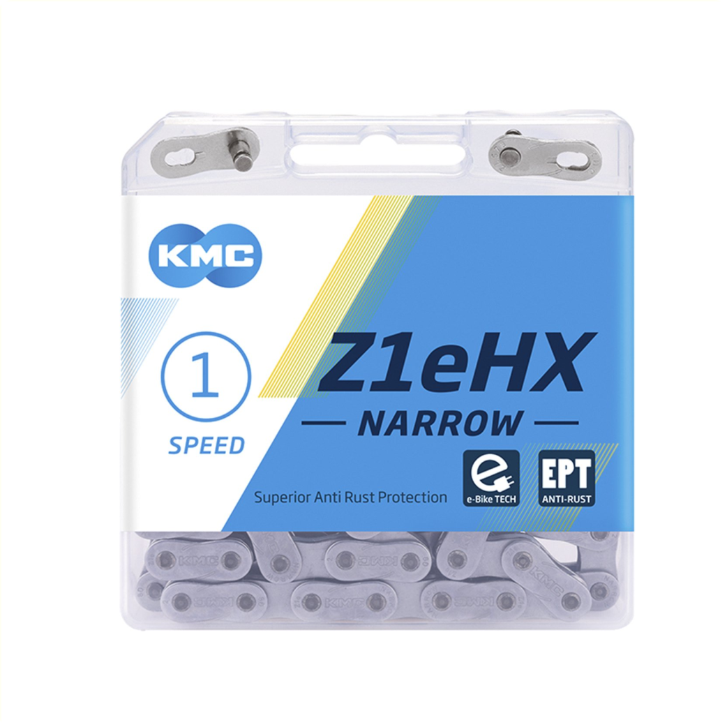 KMC-Kette Z1eHX EPT schmal 1/2x3/32, rostfrei, 128 L Singlespeed