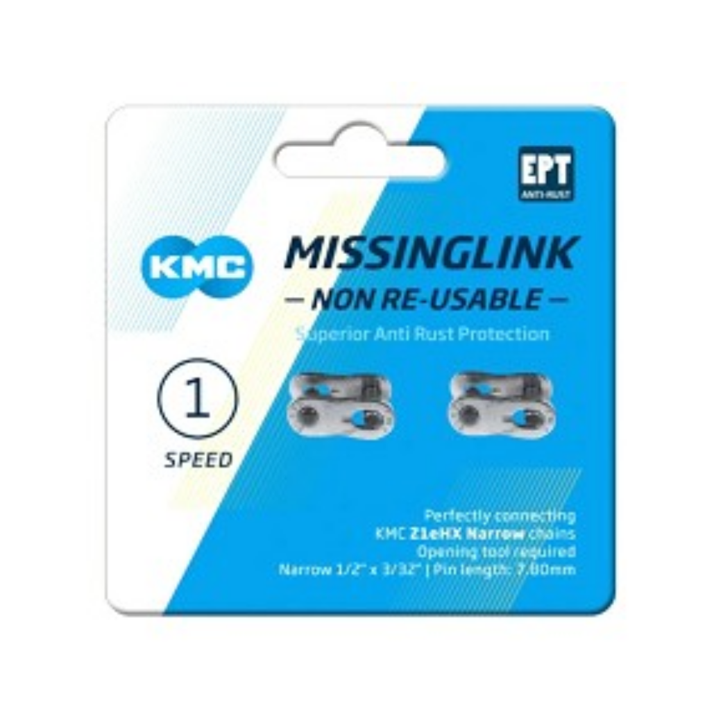 KMC Verbindungsglied Z1eHX Schmal silber 1/2"x3/32" EPT. Pro 2 auf der Karte.