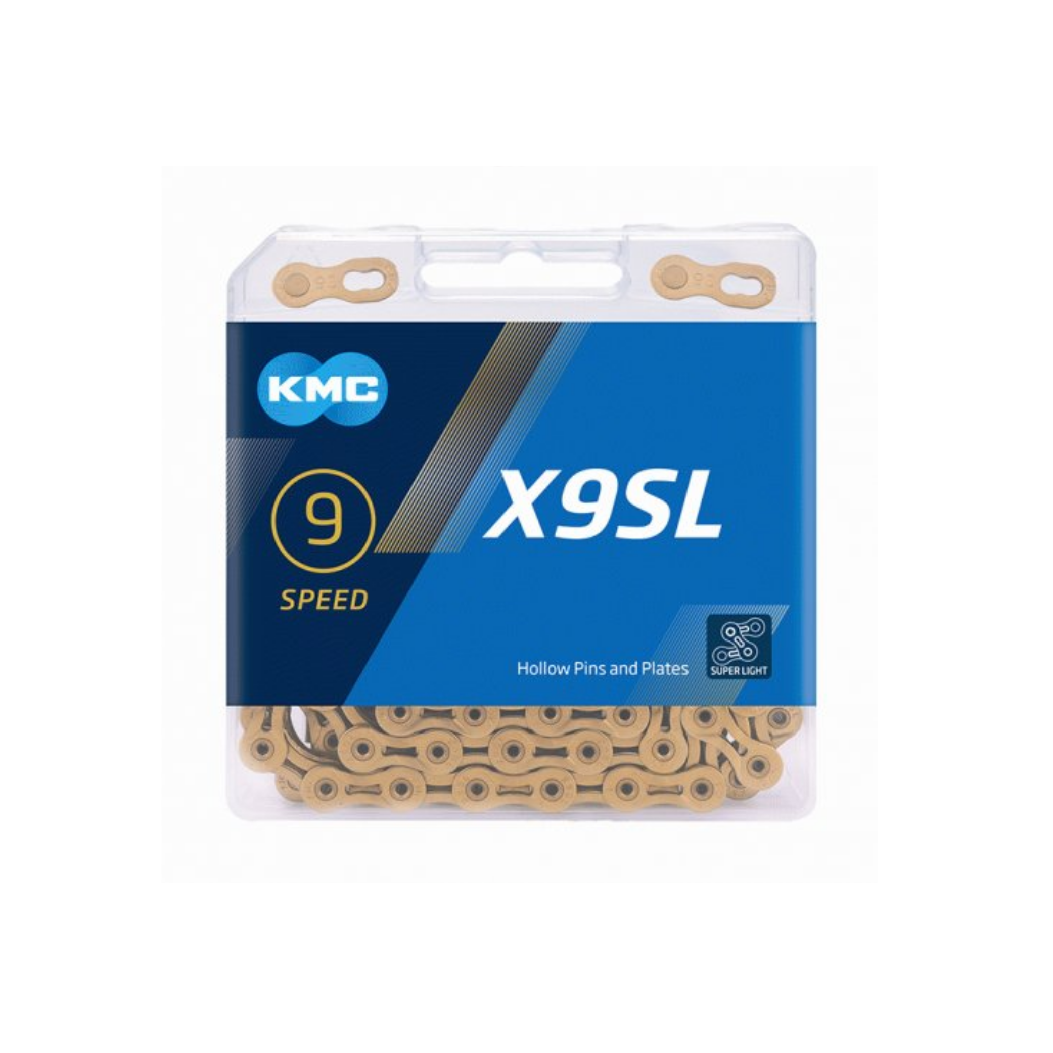 KMC-Kette X9 GOLD, Ti-Ni, 1/2x1128, 5,88 mm, 114 L 9-Gang