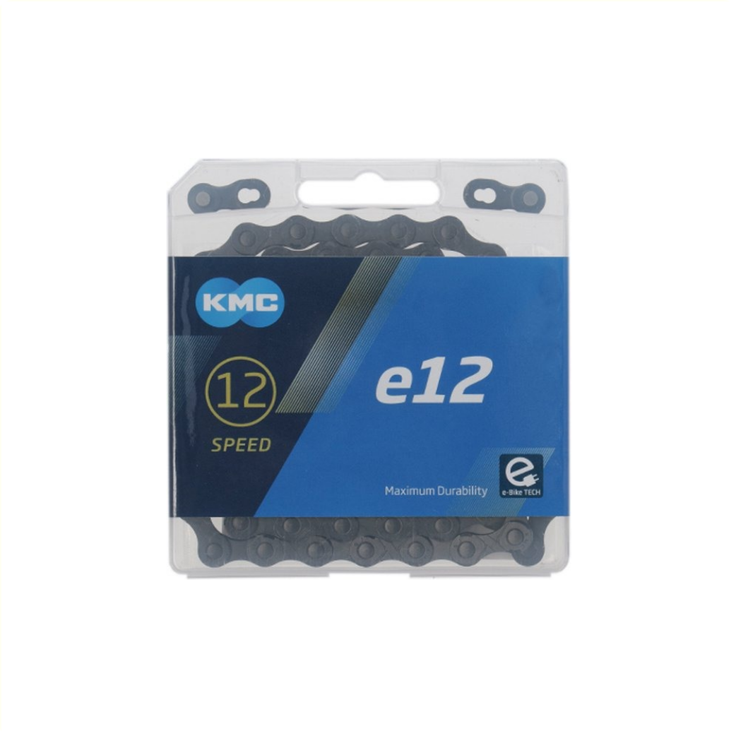 KMC-Kette E12 Blacktech, 1/2x11/128, 130 Glieder, 5,2 mm Bolzen, 12-fach