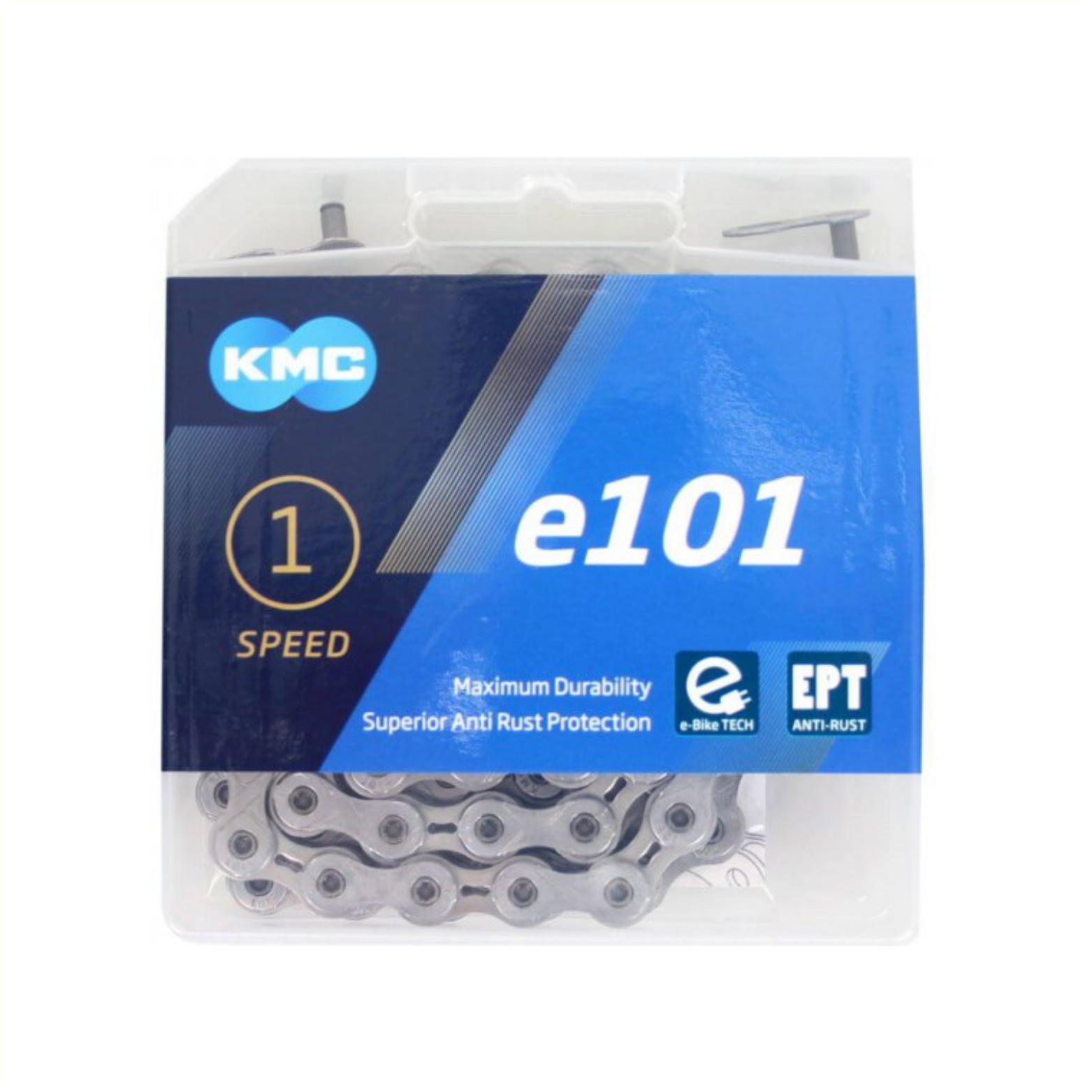 KMC-Kette E101 EPT 1/2x1/8, rostfrei, Singlespeed.
