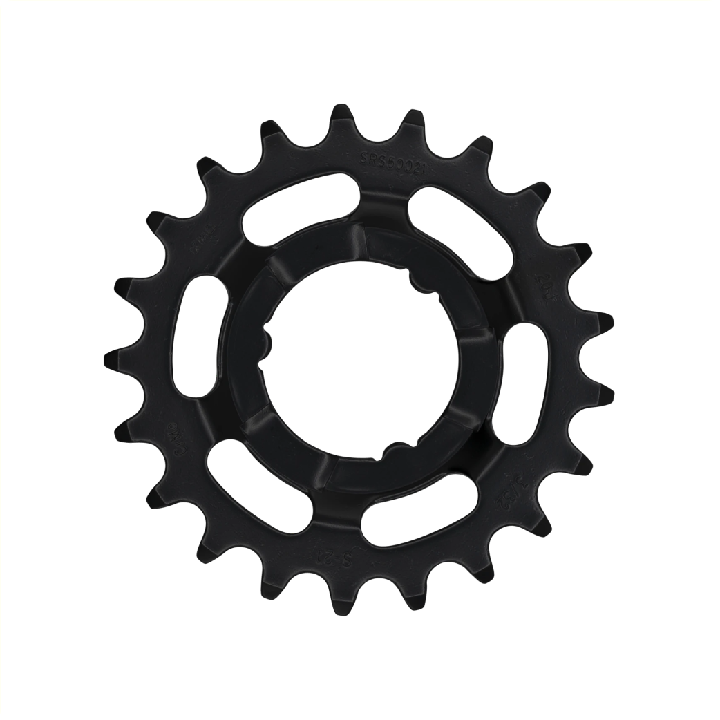 KMC-Ritzel 21T Shimano, für Shimano-Nabenschaltungen. 1/2x3/32. Gehärteter Chromstahl, schwarz