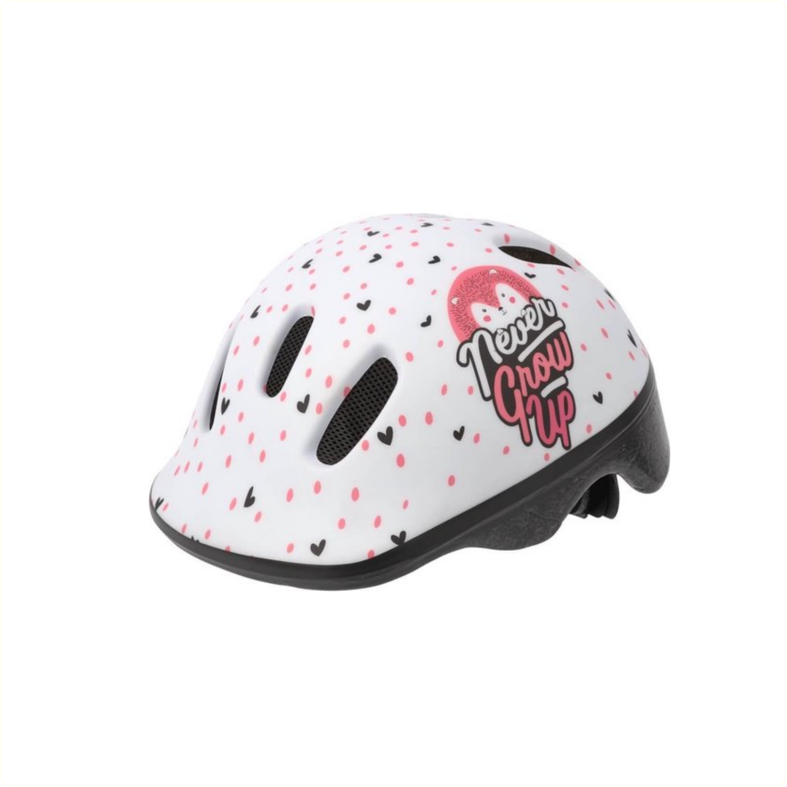 Polisport Kinderhelm Hoggy. Größe: XXS (44/48 cm), Farbe: Weiß/Rosa matt