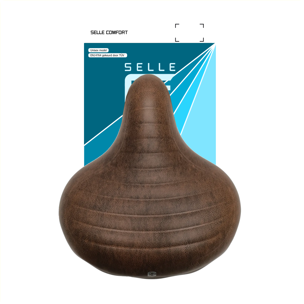 Selle Comfort saddle Wave brown, without strap