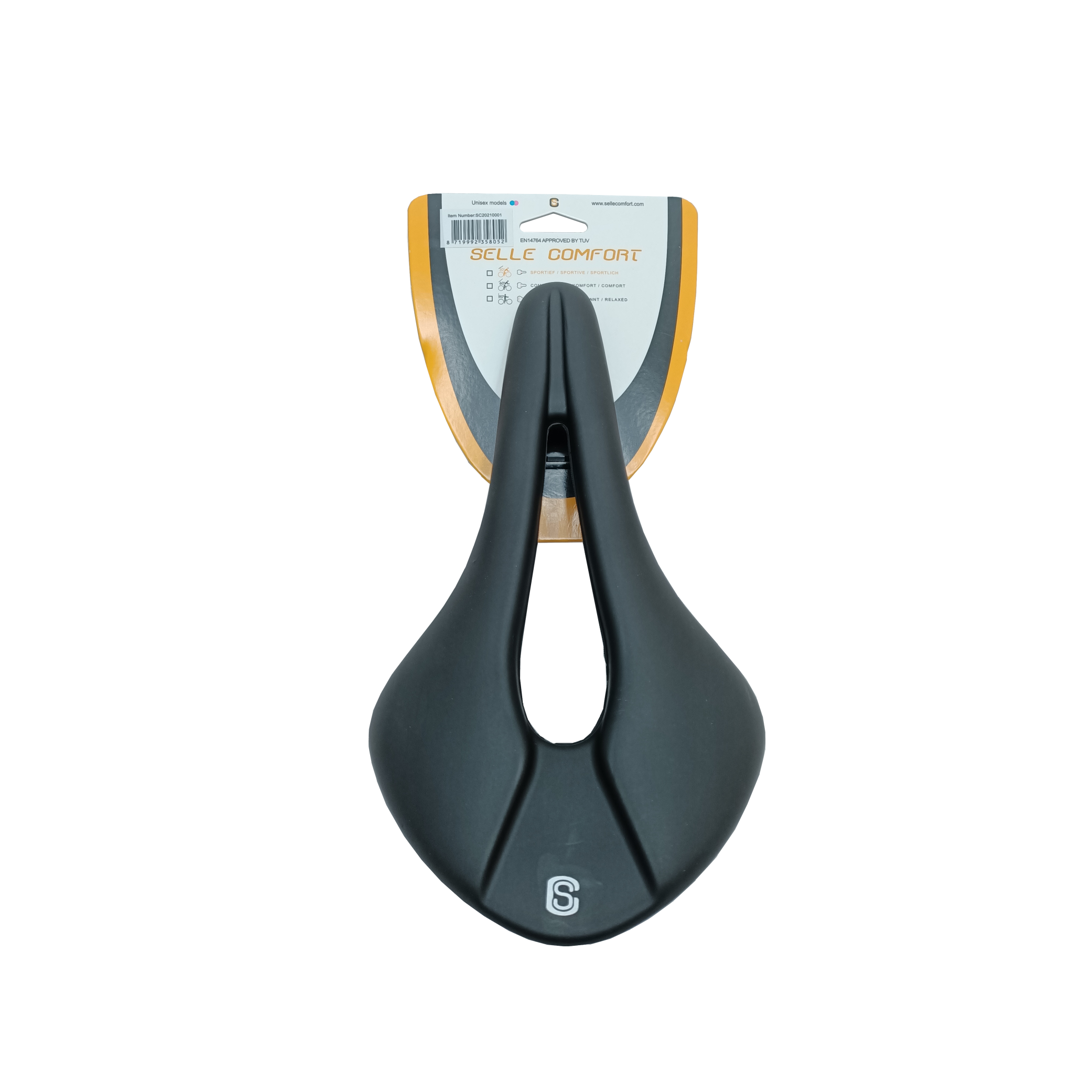 Selle Comfort Sattelrennen. Länge 26,5 cm, Breite 14,5 cm. Ohne Sattelklemme