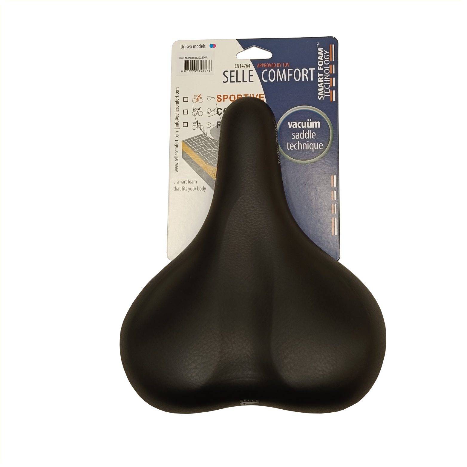 Selle Comfort Saddle Active Mit Smartfoam-Technologie, ohne Sattelklemme