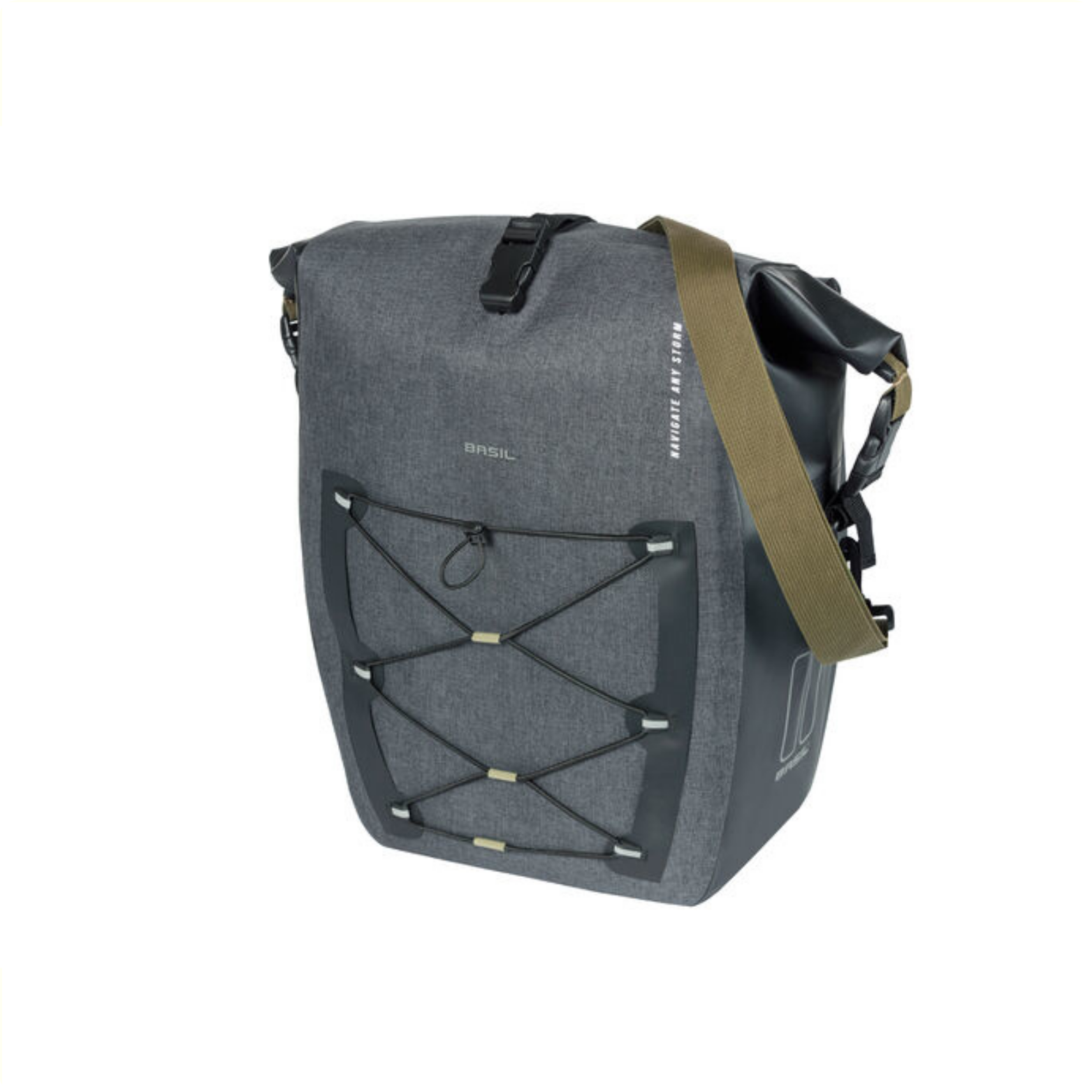 Basil Navigator Waterproof L Einzelfahrradtasche 25-31L Schwarz