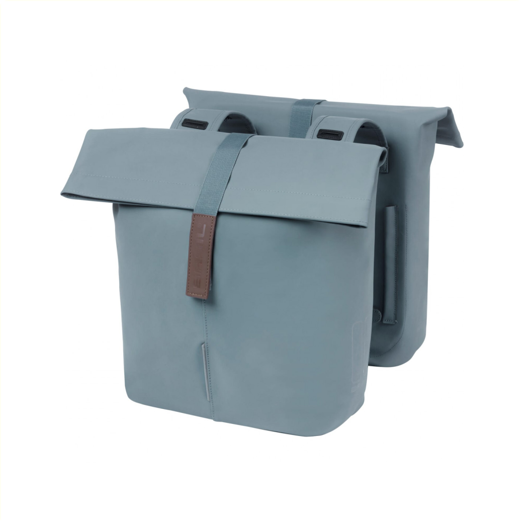 Basil City Doppel-Fahrradtasche 28-32L Blau