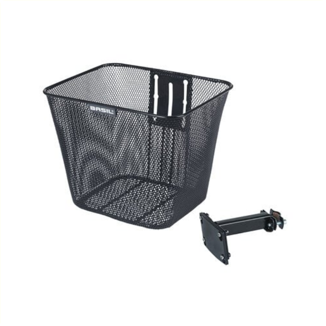 Basil Bilbao Vorderkorb, feste Montage, schwarz