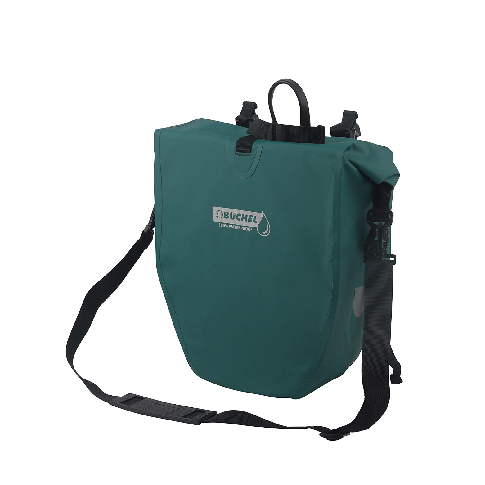 Büchel 100 % wasserdichte Einzelfahrradtasche 25,4 l Aquablau