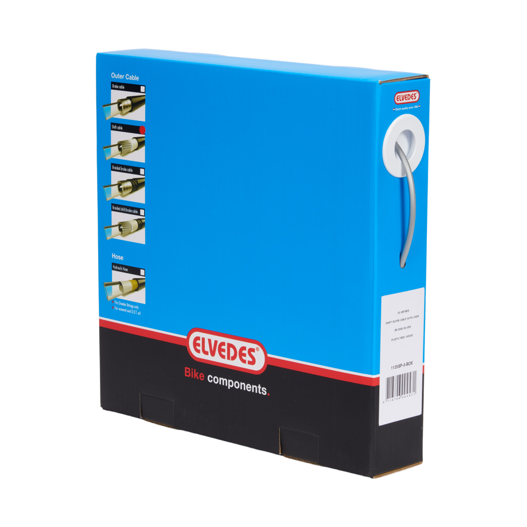 Elvedes äußeres Kabelgetriebe 30 Meter 5mm Silber