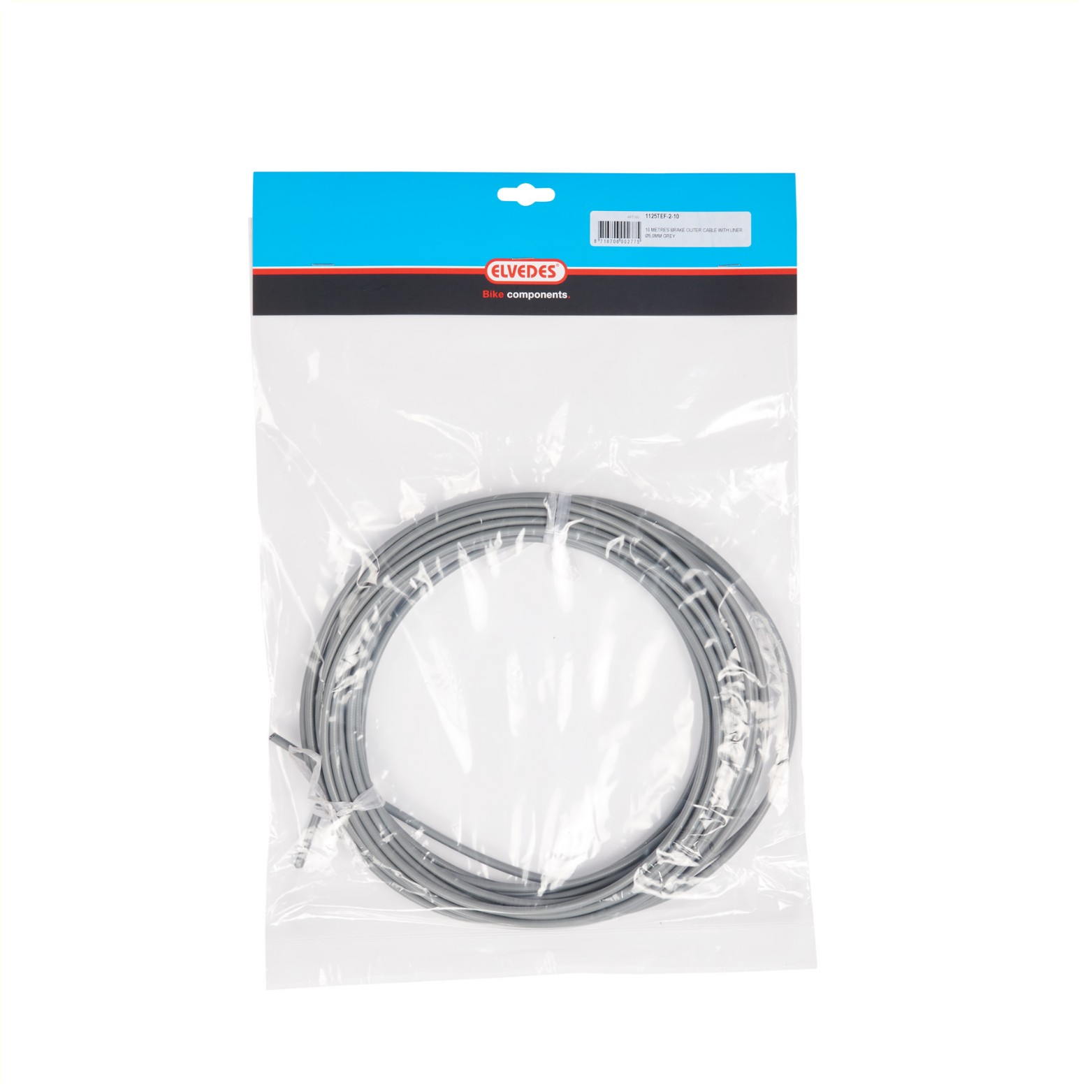 Elvedes äußeres Bremskabel mit Teflon-Liner silber. 10 Meter 5mm