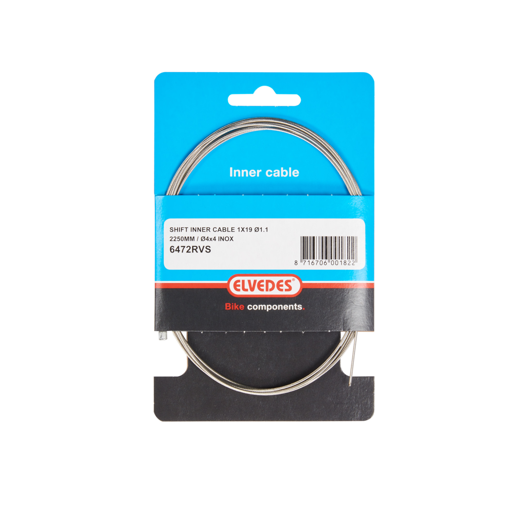 Elvedes Link Innenkabel 2250 mm 1×19-adriger Edelstahl Ø1,1 mm mit N-Nippel Ø4×4