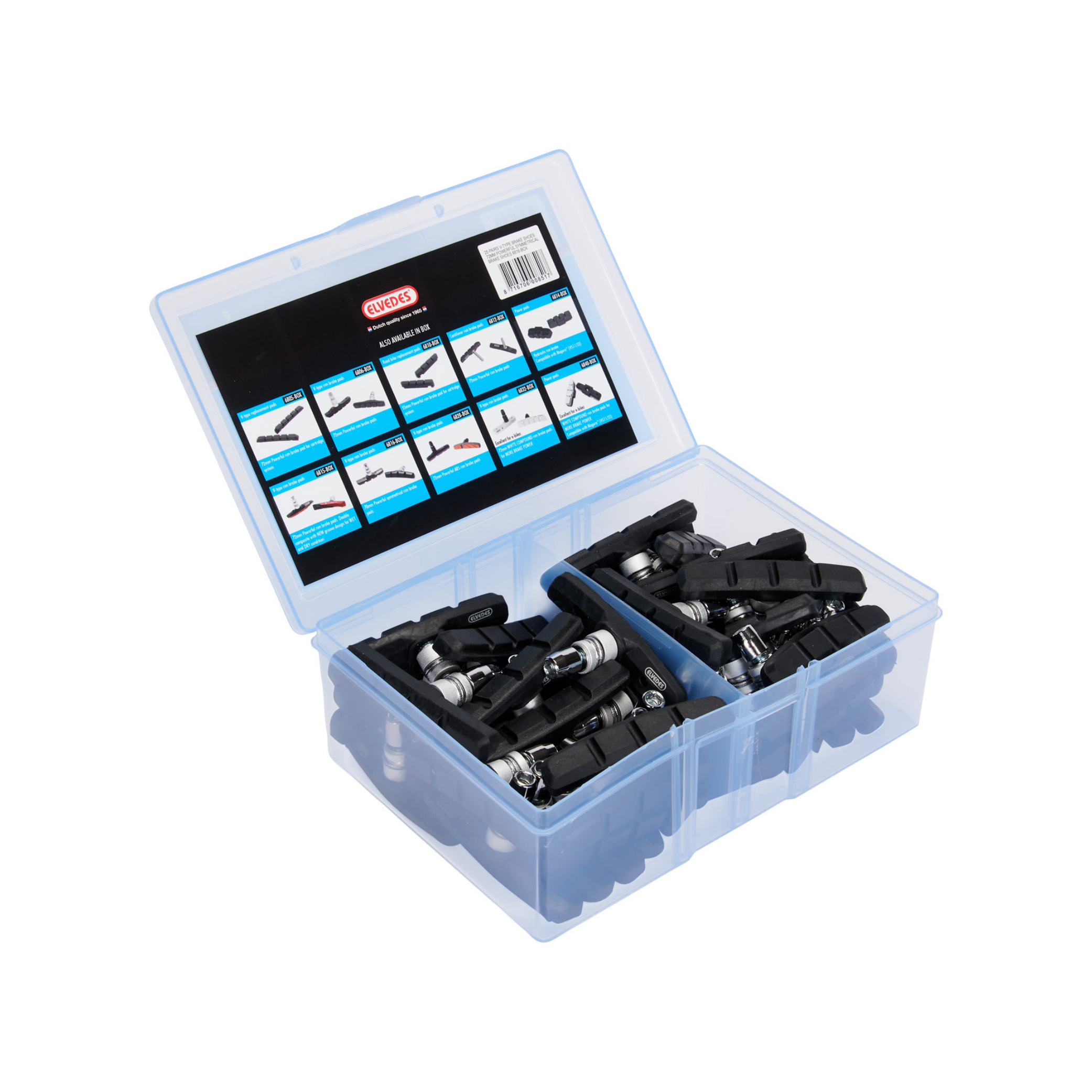 Elvedes V-Brake Felgenbremsbeläge 70 mm symmetrisch pro 25 Paar