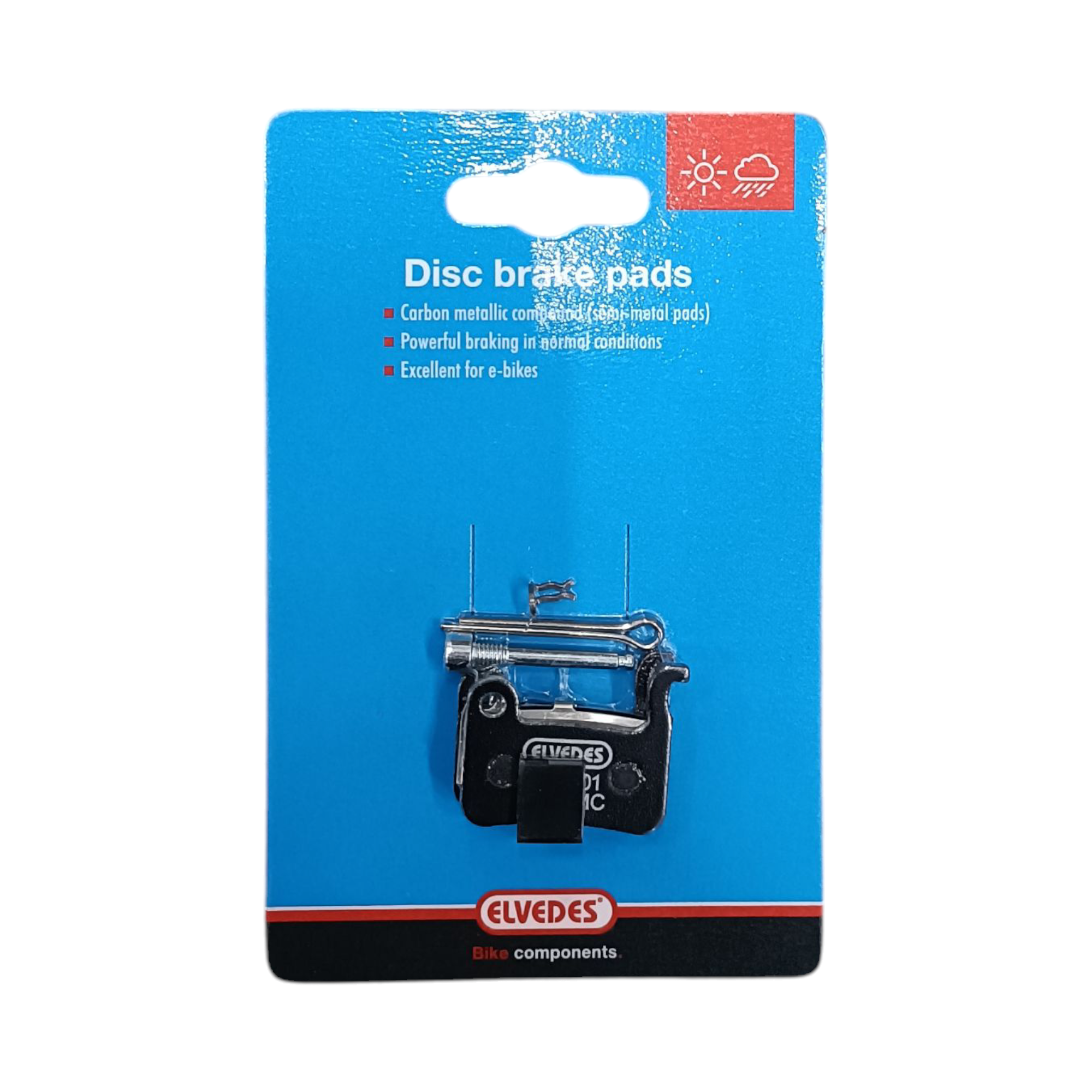 1 Paar Elvedes Medium Scheibenbremsbeläge (E-Bike) für u.a. Shimano BR-M375 pro Paar